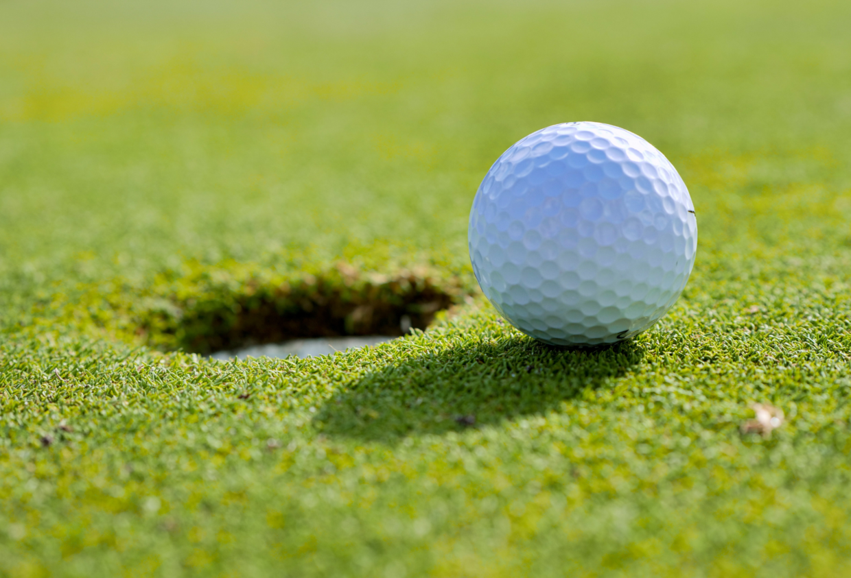 golf ball about to make a hole in 1 at streamsong resort